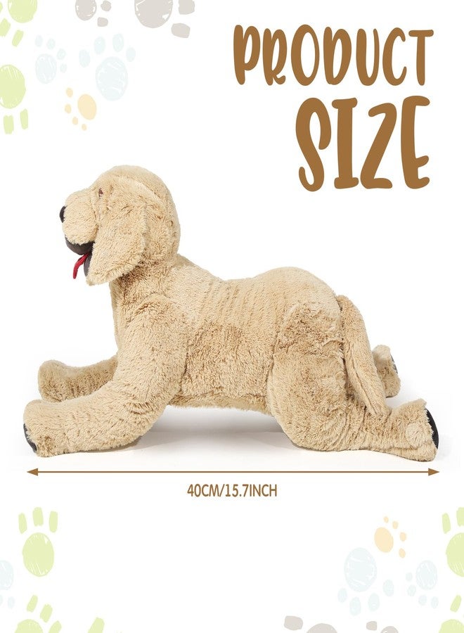 Geosar 15.7" Dog Stuffed Animals Plush, Soft Cuddly Golden Retriever Plush Toys, Large Stuffed Dog Hugging Pillow Gifts for Valentines Kids Girls Boys Birthday - Image 3
